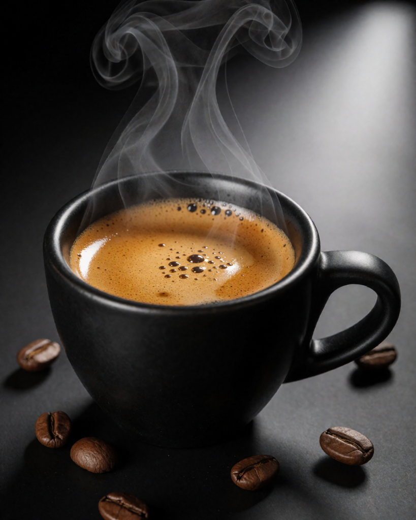 Premium coffee advertising featuring cinematic beverage photography
