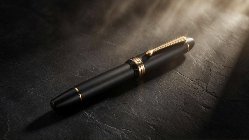 Luxury fountain pen product photography for premium brand advertising