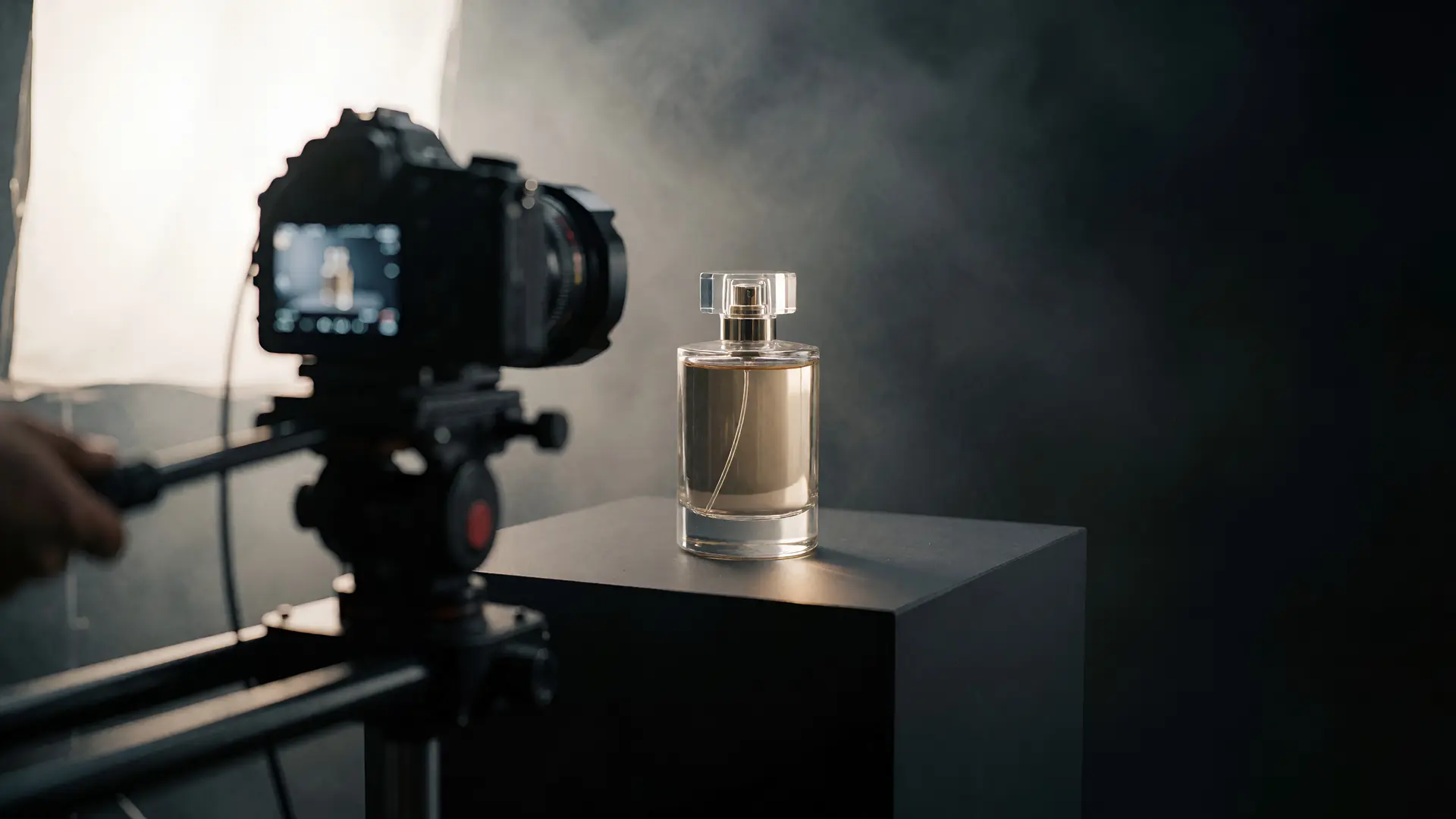 Commercial production setup featuring premium product cinematography