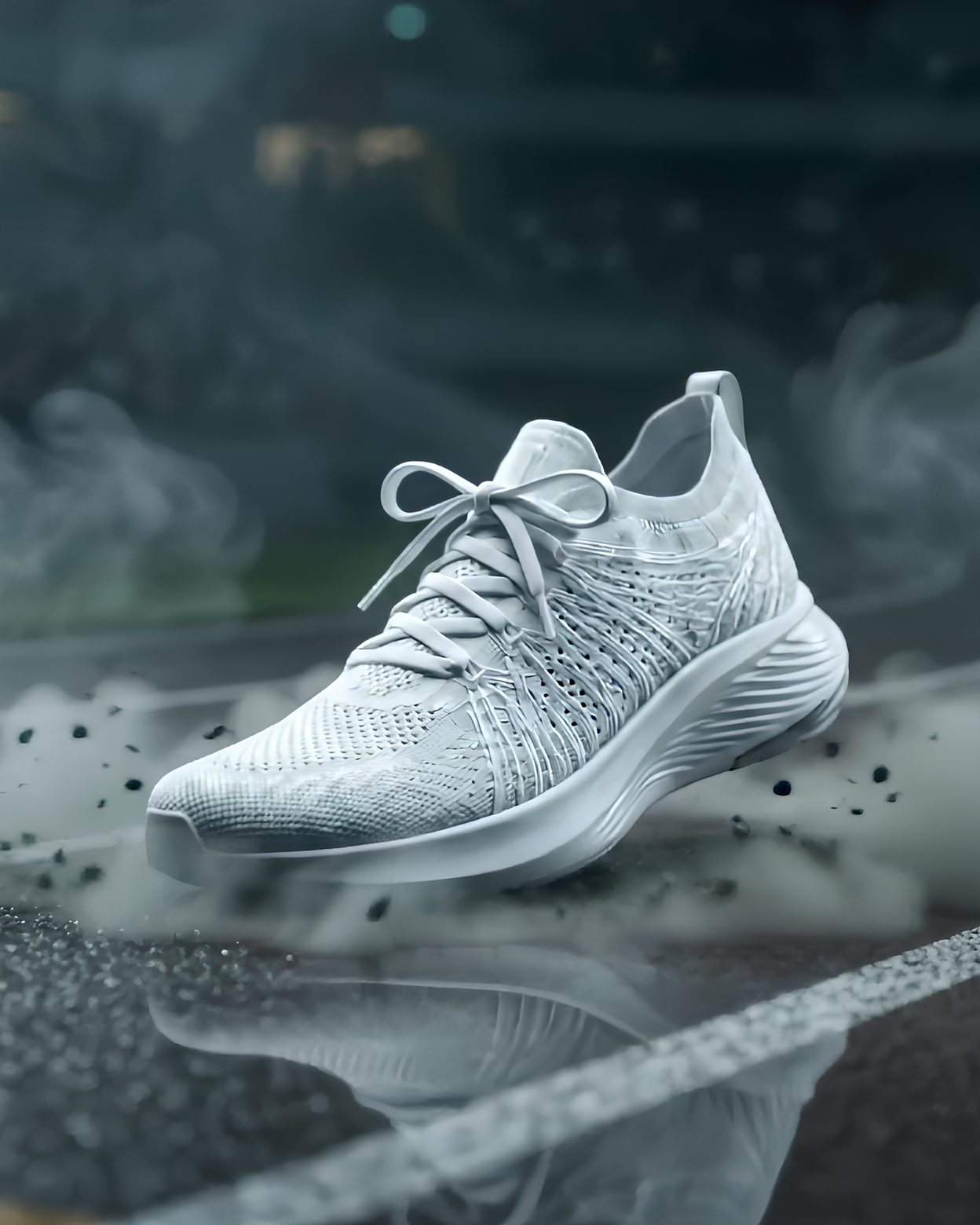 Premium running shoe product photography for sports brand advertising